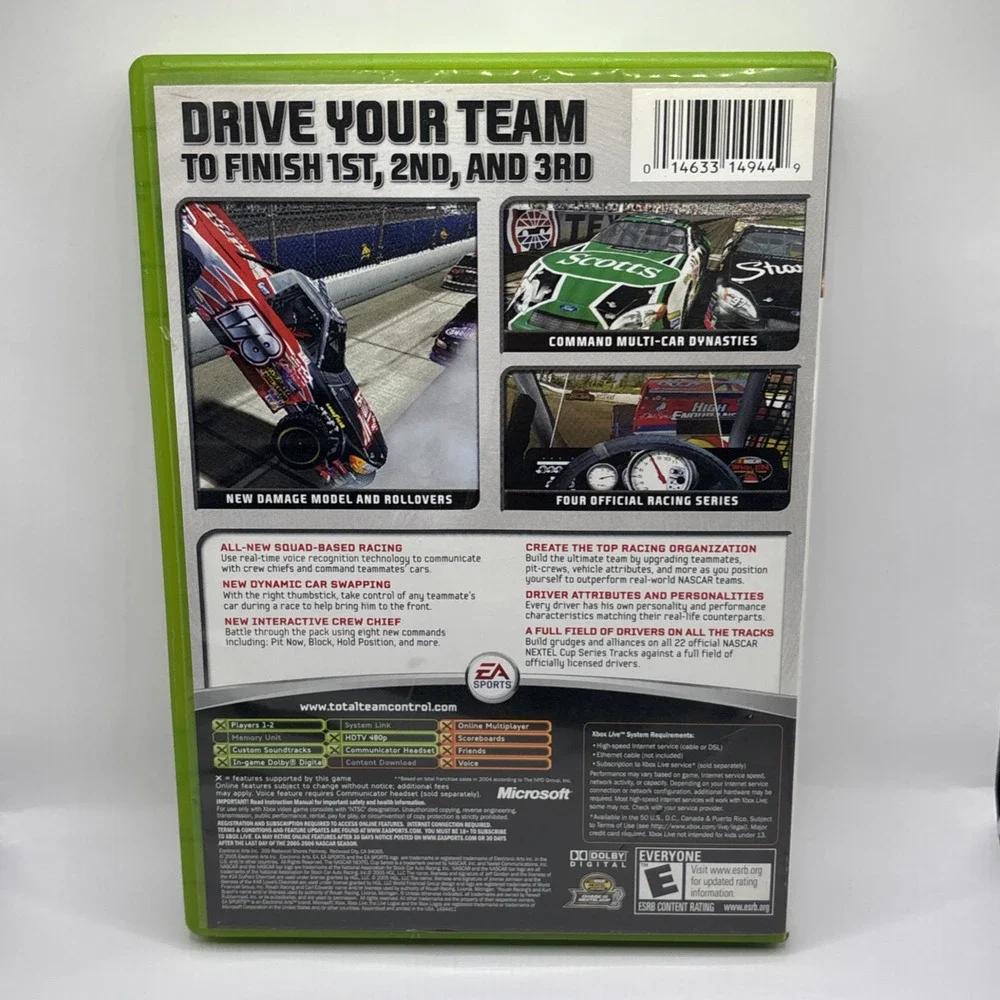 NASCAR 06 Total Team Control Microsoft Xbox 2005 Complete w/ Manual
